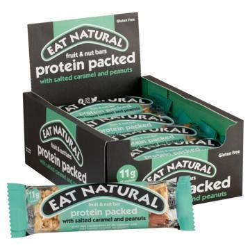 Eat Natural Fruit & Nut Bars Protein Packed with Salted Caramel and Peanuts 12 x 45g (12 × 45g)
