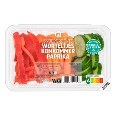 AH Snoepgroente wortel komkommer paprika (375g)