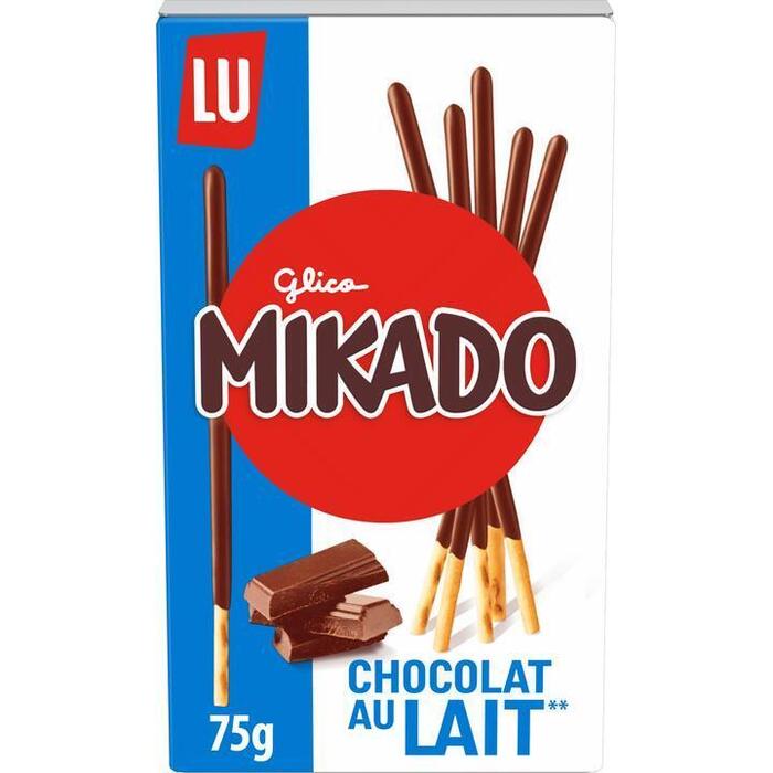 LU Mikado biscuitstokjes melkchocolade (Doos, 75g)