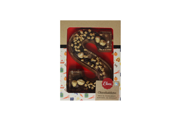Elvee Letter melk h.noot kar/zeez Fairtrade (175g)