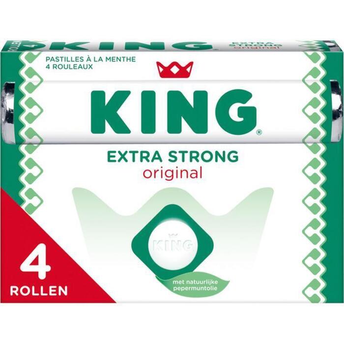 King Pepermunt Extra Strong Original 4 x 44g (4 × 44g)