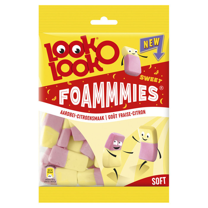 Look-O-Look Foammmies Aardbei-Citroensmaak 180g (180g)
