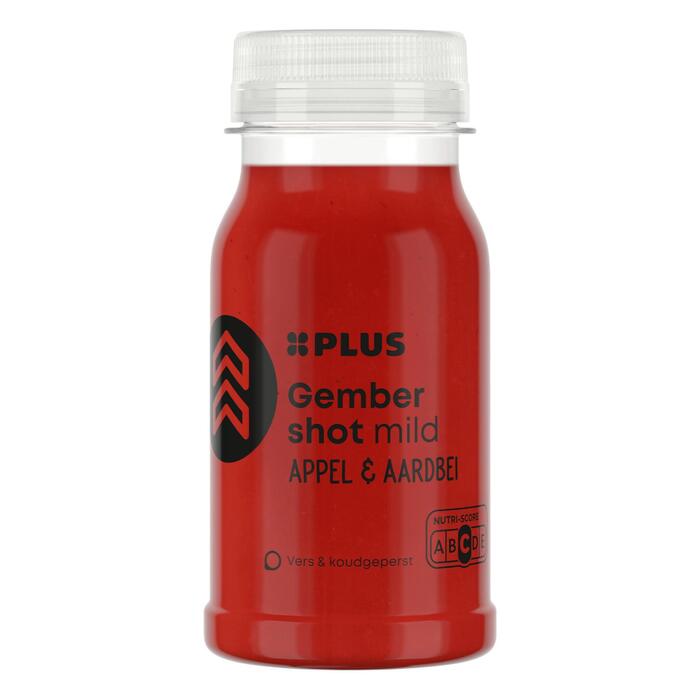 PLUS Aardbei gember limoen shot (Fles, 125ml)
