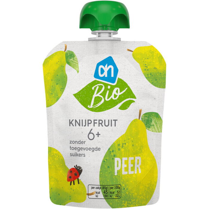AH Biologisch Knijpfruit peer 6+ (85g)
