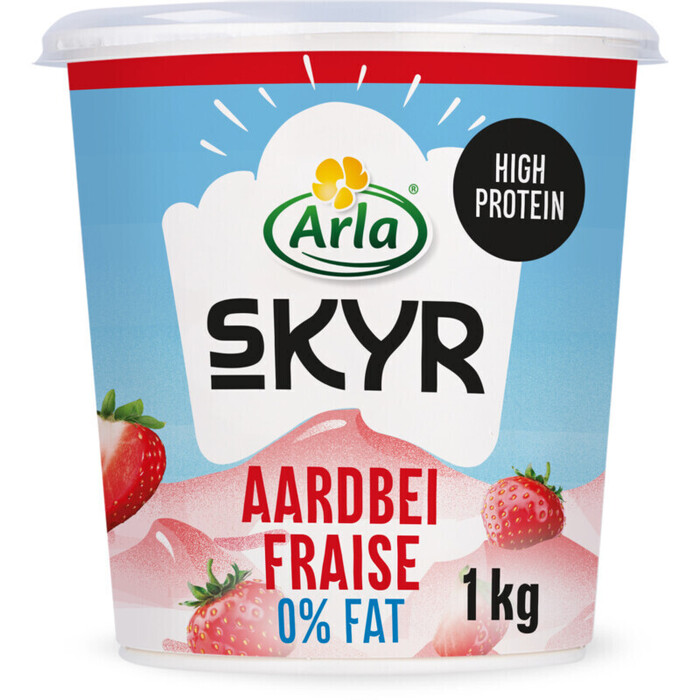 Arla Skyr Yoghurt Aardbei 0% vet 1 kg (1kg)