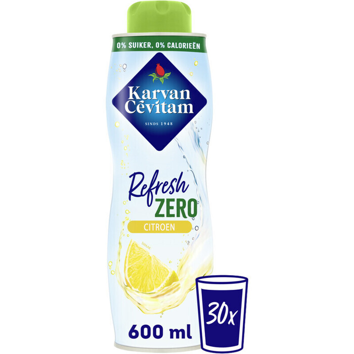 Karvan Cévitam Zero Citroen Siroop 600 ml (0.6L)