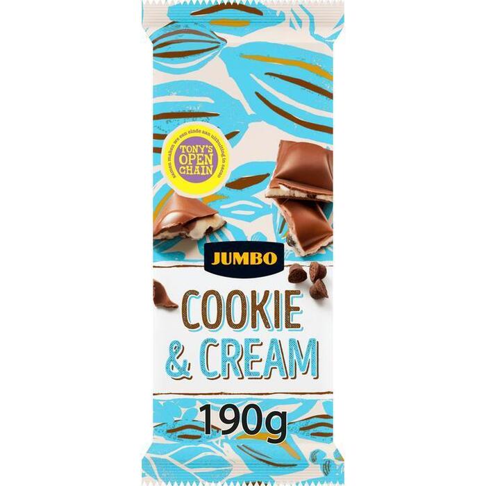 Jumbo Melkchocolade Cookie & Cream 190g (190g)
