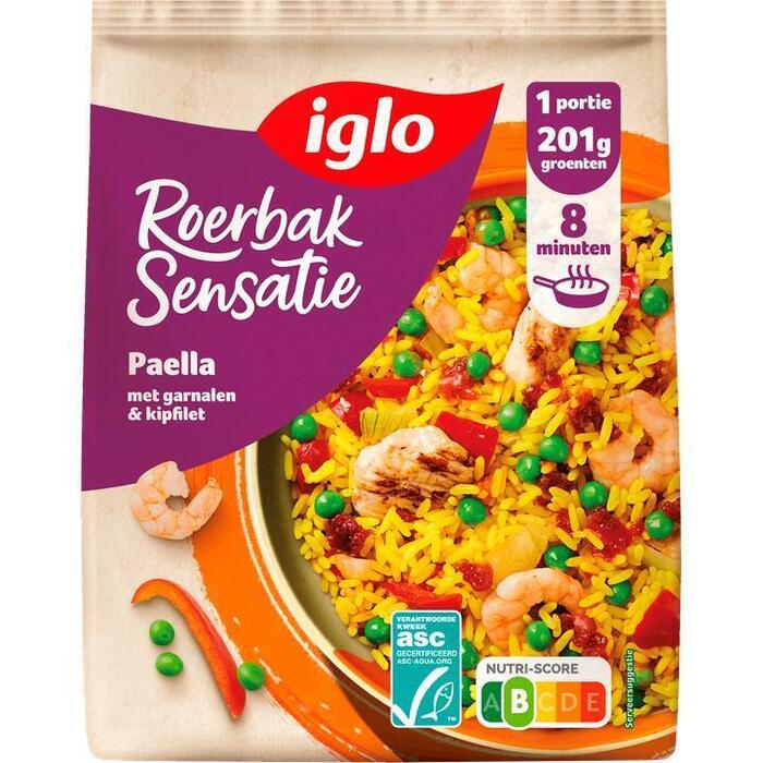 Iglo Roerbaksensatie Sp. paella 450 gr (Zak, 450g)