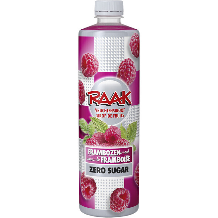 Siroop zero framboos (Fles, 0.75L)