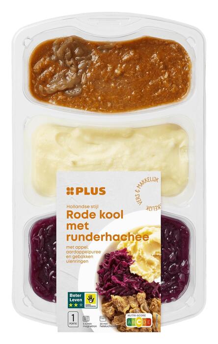 Rode kool met hachee en aardappelpuree (500g)