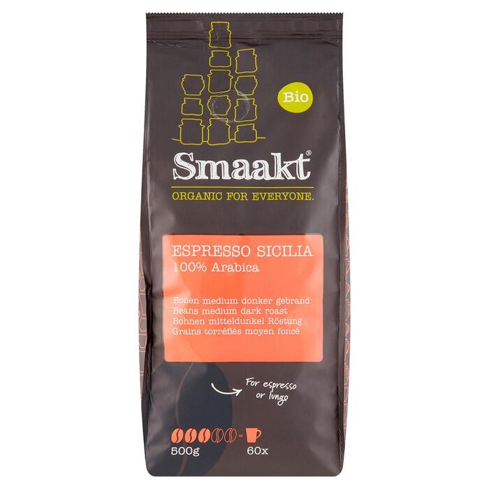 Smaakt Bio Espresso Sicilia 100% Arabica 500 g (Zak, 500g)