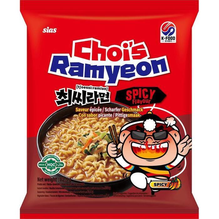 Choi's Ramyeon Instant Tarwenoedels Pittig 113g
