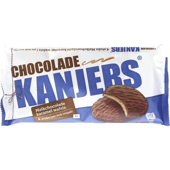 Kanjers chocowafel 4x1st (Stuk, 180g)