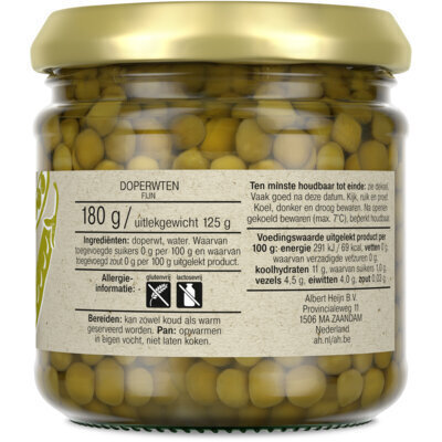 Doperwten extra fijn (pot, 180g)