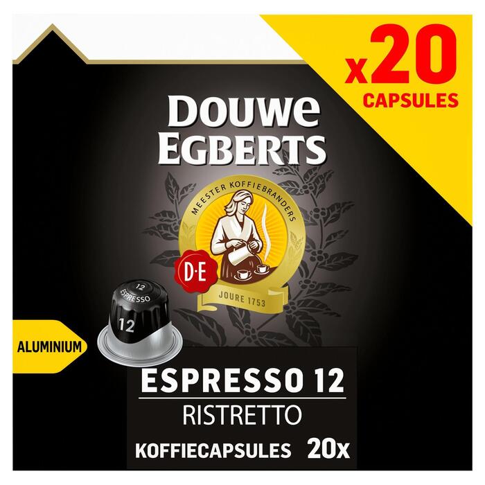 Douwe Egberts Espresso Ristretto Koffiecups Voordeelpak 20 Stuks (104g)