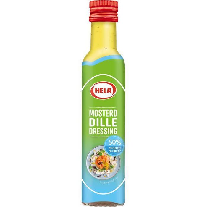 Hela Mosterd dille dressing 50% minder suiker (250ml)