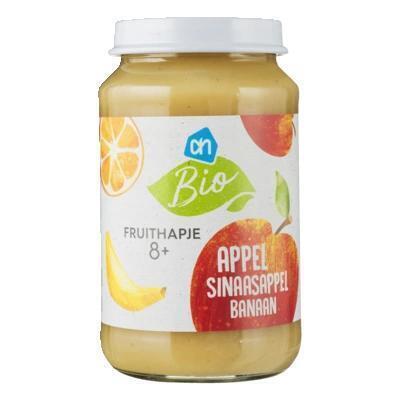 AH Biologisch Fruithapje appel-sinaasappel banaan 8m (200g)