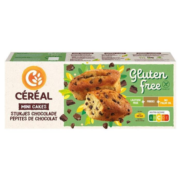 Céréal Glutenfree & Lactosefree Mini Cakes met Stukjes Chocolade 6 Stuks 230 g (Stuk, 6 × 38.3g)