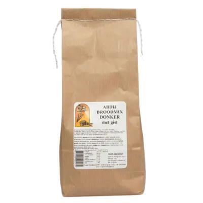 Abdij Broodmix Donker mer gist (zak, 1kg)