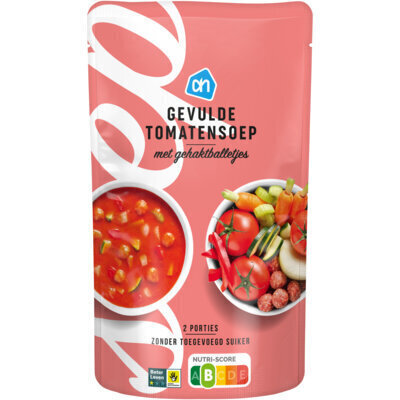Gevulde tomatensoep met ballen (plastic zak, 0.57L)