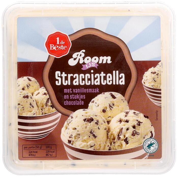 1 de Beste Roomijs stracciatella (1L)