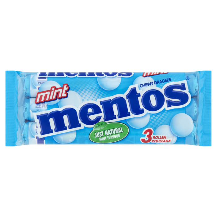 Mentos mint 25x3pk 14p (3 × 38g)