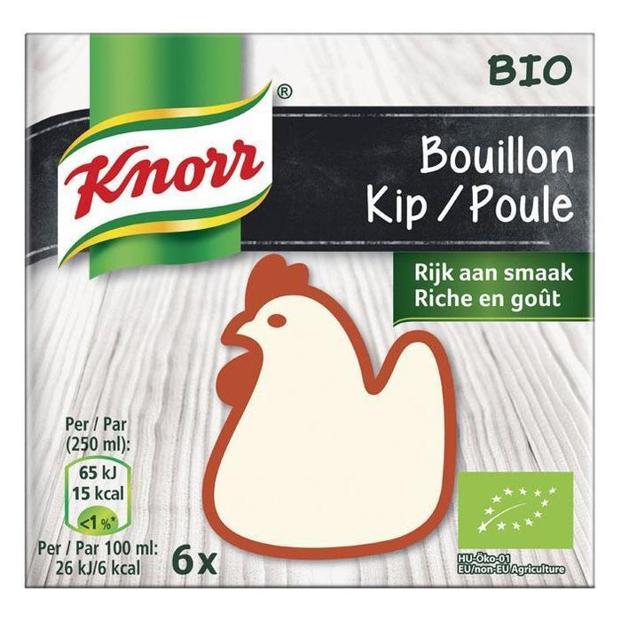 Knorr Kippenbouillon Biologisch 60g (Stuk, 6 × 10g)