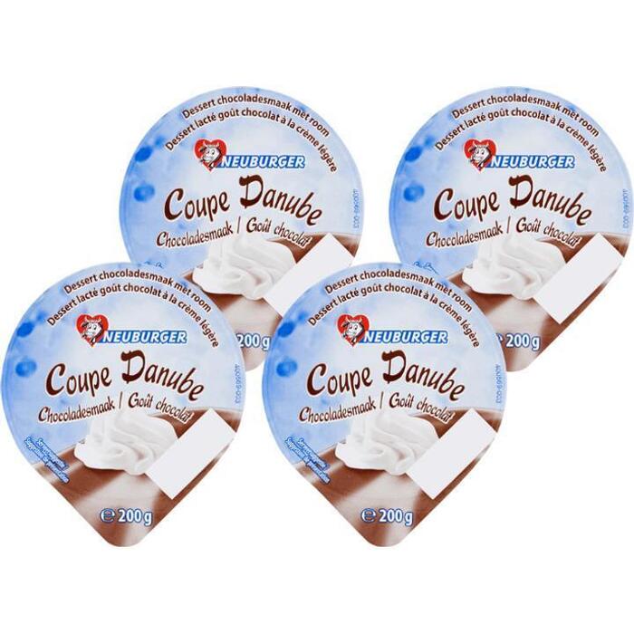 Neuburger Coupe Danube Chocoladesmaak 4 x 200g (4 × 200g)