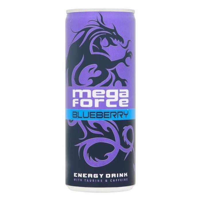 Mega Force Blueberry Energy Drink 25cl rol 250ml Mega Force Blueberry Energy Drink 25cl rol 250ml