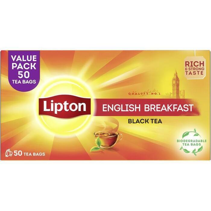 Lipton Thee English Breakfast 50 Stuks (50 × 2g)