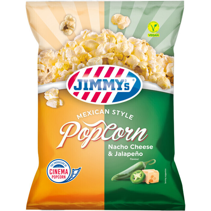 Jimmy's Popcorn nacho cheese & jalapeno (90g)