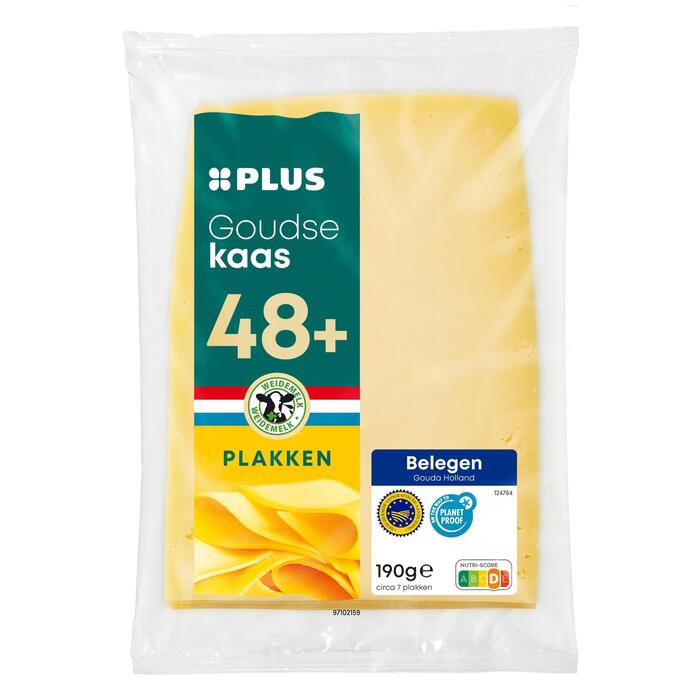 Goudse belegen 48+ plakken (Pak, 190g)