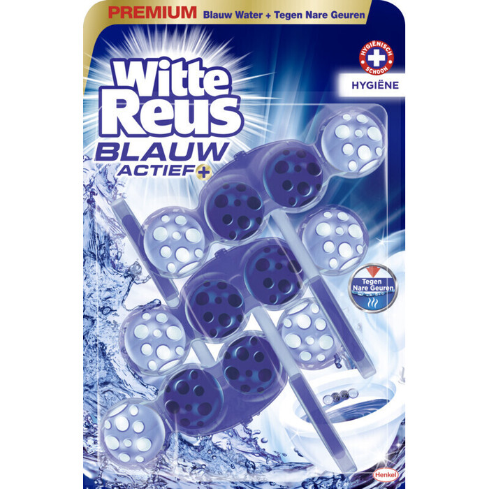 Witte Reus Blauw Actief Hygiene Toiletblok 3 Stuks (150g)
