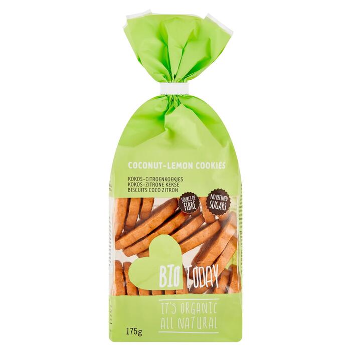 BioToday Kokos-citroenkoekjes 175 g zak (Zak, 175g)