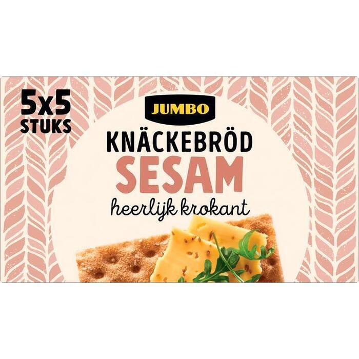 Jumbo Knäckebröd Sesam 5 x 5 Stuks (375g)