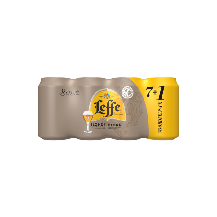 Leffe - Blond 7+1 Blik - 330ML (8 × 33cl)