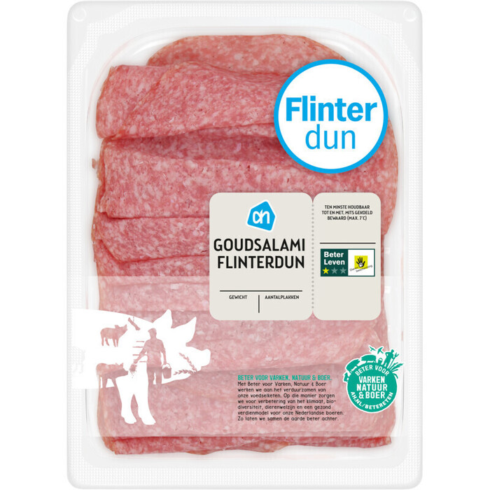 AH Flinterdunne goudsalami (100g)