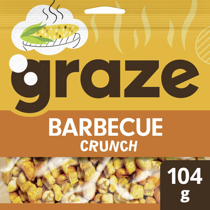 GRAZE Peulvruchten & Groenten Snack Smokey Barbecue Crunch 104 g (104g)