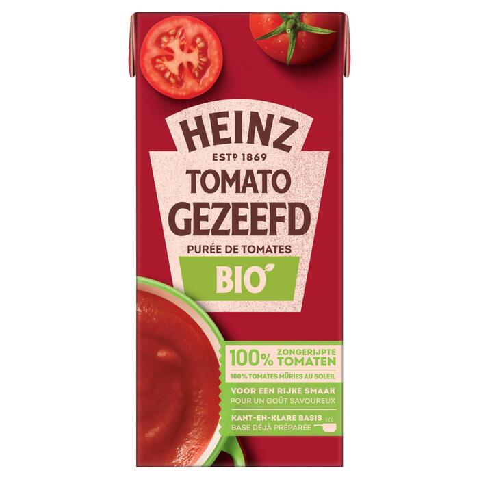 Heinz Tomaten Gezeefd Biologisch 350g (Pak, 350g)