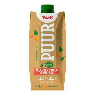 Raak Puur Vruchten Siroop Peer & Perzik 0,75 L (0.75L)