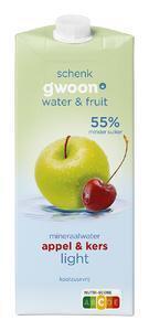 g'woon Water & Fruit appel en kers light (1.5L)