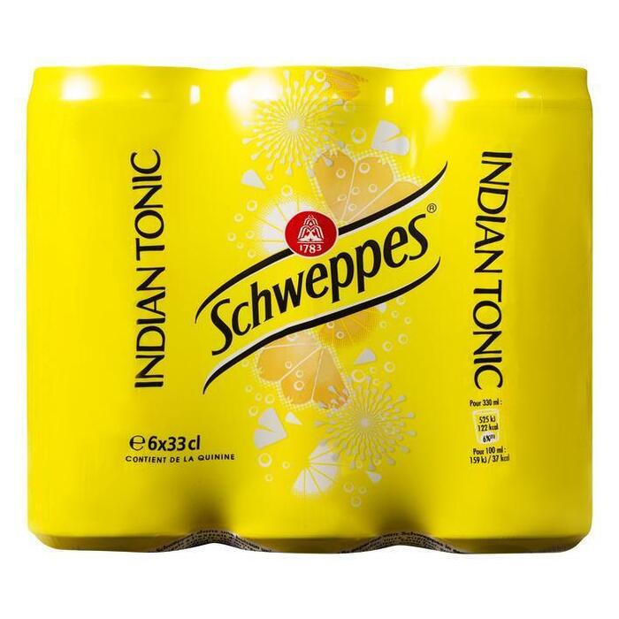 Schweppes Indian tonic (6 × 33cl)