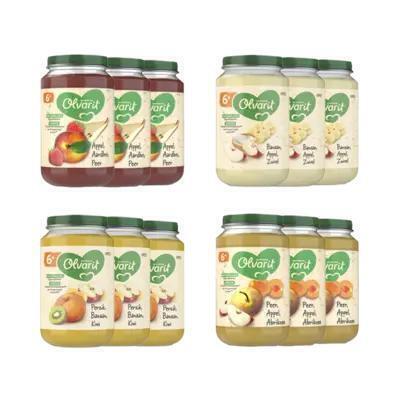 Olvarit 6+ mnd variatiemenu fruit 12-pack
