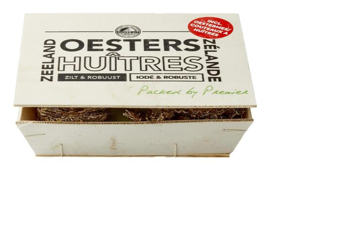 Premier Zeeuwse oesters 6 stuks met mes (Mand, 665g)