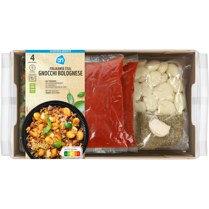 AH Gesneden verspakket gnocchi bolognese (1.44kg)