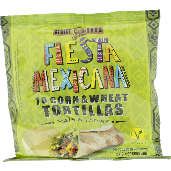 Antica Cantina Street Food Fiesta Mexicana Maïs en Tarwe Tortillas 10 Stuks (250g)