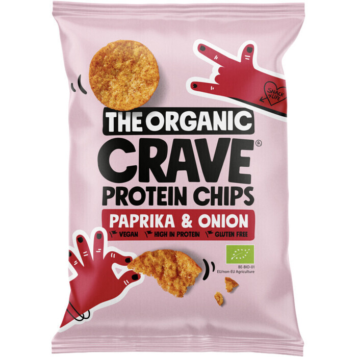 The Organic Crave Paprika & onion protein chips (30g)