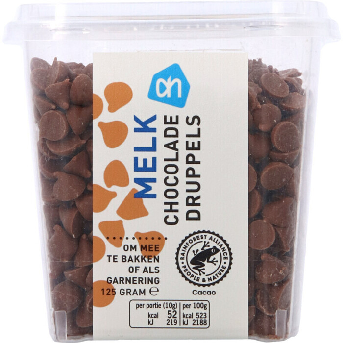 AH Melk chocolade druppels (125g)