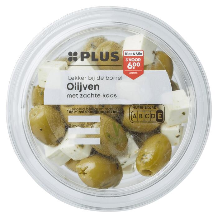PLUS Olijven zachte kaas (Kuipje, 130g)