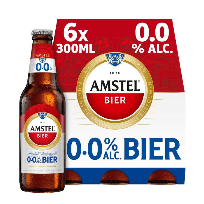 Amstel 0.0 bier fles 6 x 30 cl (Set, 1.8L)